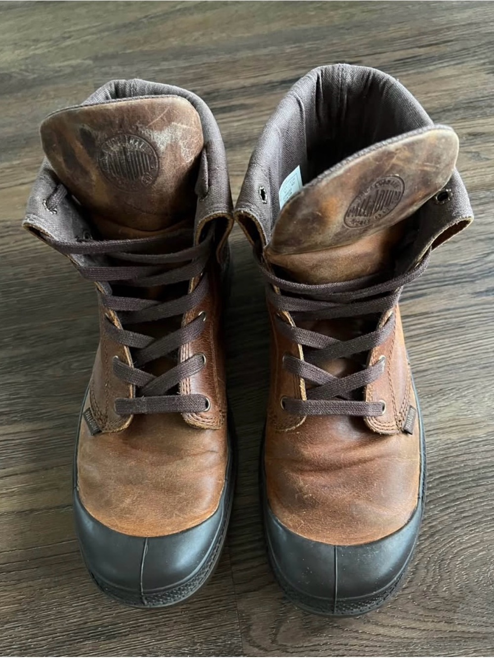 Palladium Men’s Brown Leather High Top Boots US 9.5